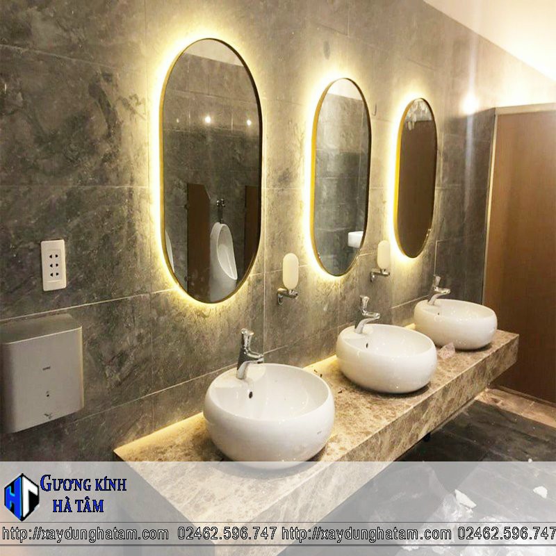 Gương có khung cho nhà tắm WC tại Bắc Ninh